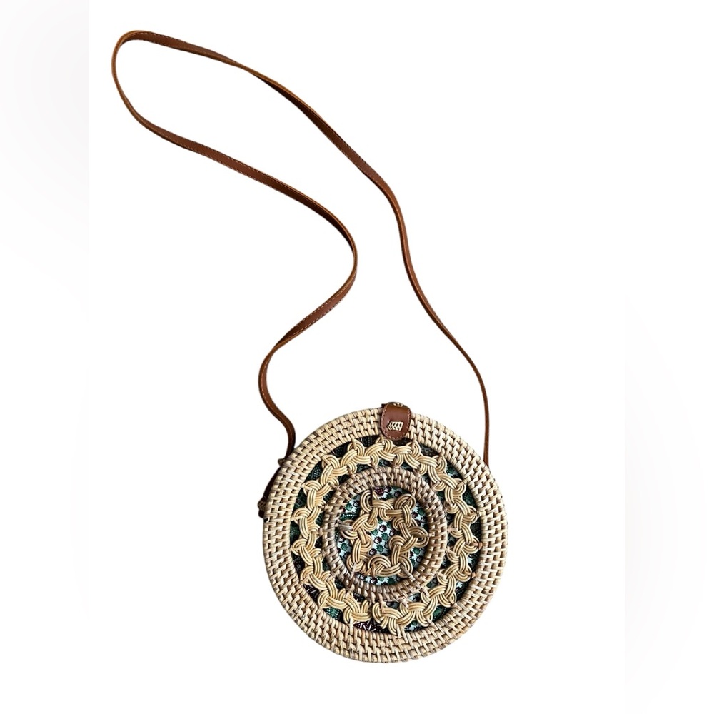 Round Rattan Wicker bag